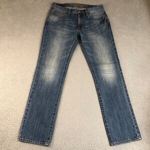 American Eagle Jeans Mens 30x32 Blue Denim Slim Straight Rocker Athletic Outdoor